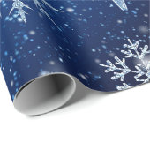 sneeuwvlokken voor kerstmis - verpakkingspapier cadeaupapier (Rol Hoek)