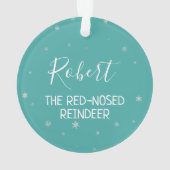 Sneeuwvlokken voor rendieren met kerstroodachtige  ornament (achterkant)