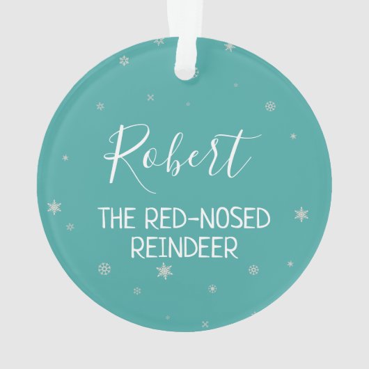 Sneeuwvlokken voor rendieren met kerstroodachtige  ornament (achterkant)