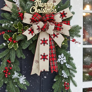 Sneeuwvlokken voor schoot of voor platte dranken satijnen lint