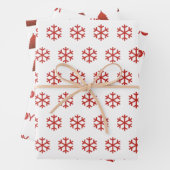 Sneeuwvlokken, vreugde en kerstboomstructuur inpakpapier vel (In situ)