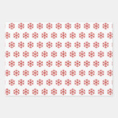 Sneeuwvlokken, vreugde en kerstboomstructuur inpakpapier vel (Voorkant)
