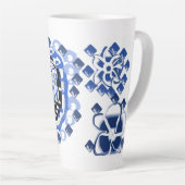 Sneeuwvlokken vreugde latte mok (Rechterhoek)