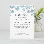 Sneeuwvlokken Vrijgezellenfeest Kaart (Staand voorkant)