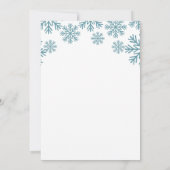 Sneeuwvlokken Vrijgezellenfeest Kaart (Achterkant)