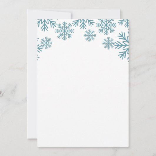 Sneeuwvlokken Vrijgezellenfeest Kaart (Achterkant)