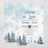 Sneeuwvlokken Vrijgezellenfeest Kaart (Voorkant / Achterkant)