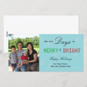 Sneeuwvlokken vrolijk en helder feestdagenkaart (Voorkant / Achterkant)