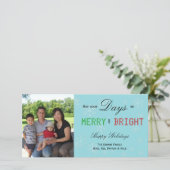 Sneeuwvlokken vrolijk en helder feestdagenkaart (Staand voorkant)