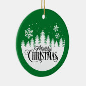 Sneeuwvlokken Vrolijk Kerstfeest - Kerst Ornament (Rechts)