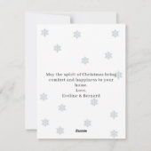 Sneeuwvlokken Vrolijk Vrolijk Kerstfeest Feestdagenkaart (Achterkant)