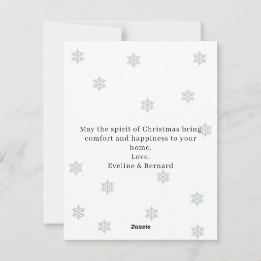 Sneeuwvlokken Vrolijk Vrolijk Kerstfeest Feestdagenkaart (Achterkant)