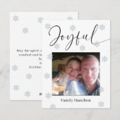 Sneeuwvlokken Vrolijk Vrolijk Kerstfeest Feestdagenkaart (Voorkant / Achterkant)