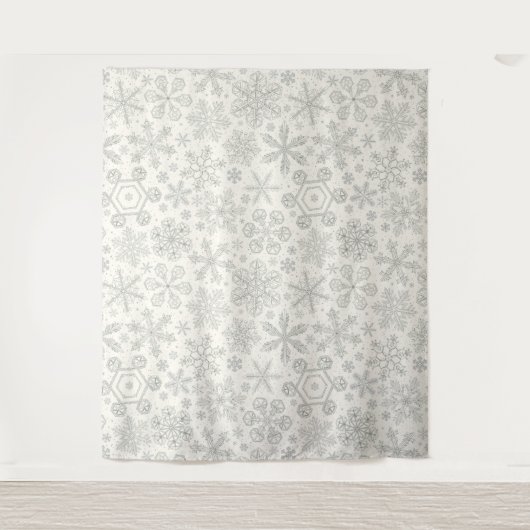 Sneeuwvlokken Wandkleed (Voorkant)
