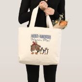 Sneeuwvlokken Warm Me Vakantiepinguïns Grote Tote Bag (Voorkant (product))