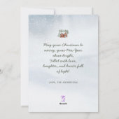 Sneeuwvlokken Waterverf Noordse kerstpijnbomen Feestdagenkaart (Achterkant)