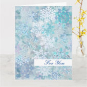 Sneeuwvlokken Wenskaart Kaart (Gele Bloem)