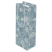Sneeuwvlokken Wijn Cadeautas (Voorkant Gekanteld)