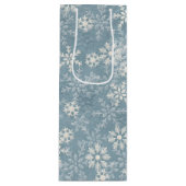 Sneeuwvlokken Wijn Cadeautas (Voorkant)