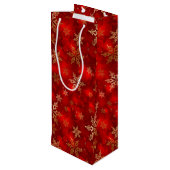 Sneeuwvlokken Wijn Cadeautas (Achterkant Gekanteld)