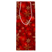 Sneeuwvlokken Wijn Cadeautas (Achterkant)