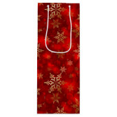 Sneeuwvlokken Wijn Cadeautas (Voorkant)