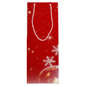Sneeuwvlokken Wijn Cadeautas (Achterkant)
