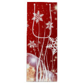 Sneeuwvlokken Wijn Cadeautas (Voorkant)