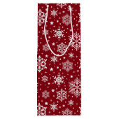 Sneeuwvlokken Wijn Cadeautas (Achterkant)