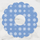 Sneeuwvlokken Wijnglaslabel (Achterkant)