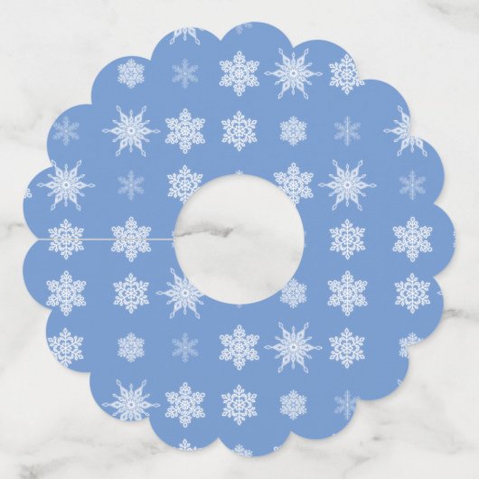 Sneeuwvlokken Wijnglaslabel (Achterkant)