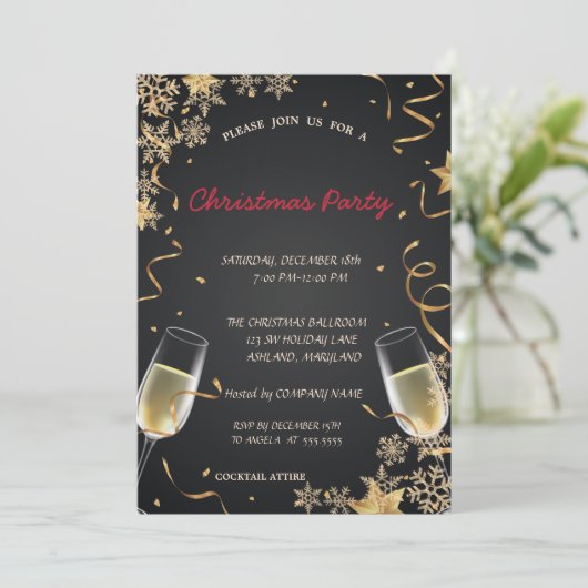 Sneeuwvlokken, windenergie voor zakelijke kerstfee kaart (Staand voorkant)