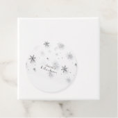 Sneeuwvlokken winter Baby shower Bedankjes Labels (In situ)