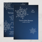 Sneeuwvlokken Winter Bat Mitswa Blue Kaart (Voorkant / Achterkant)