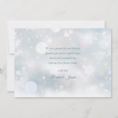 Sneeuwvlokken Winter Bruiloft Elegant Dank u Bedankkaart (Achterkant)