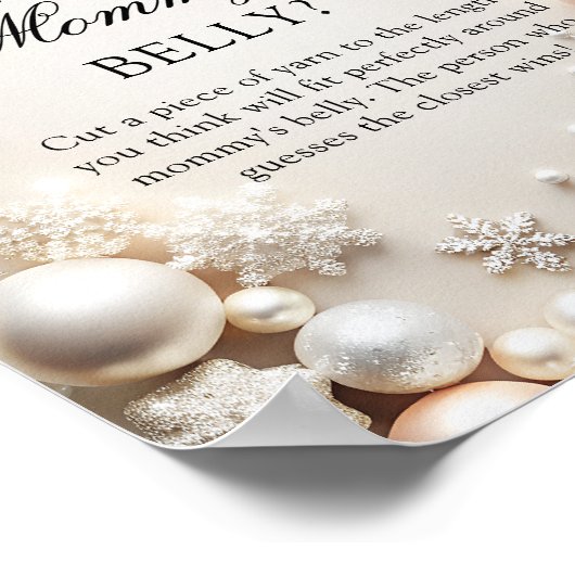 Sneeuwvlokken Winter Hoe groot is de buik van mama Poster (Hoek)