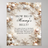 Sneeuwvlokken Winter Hoe groot is de buik van mama Poster (Voorkant)