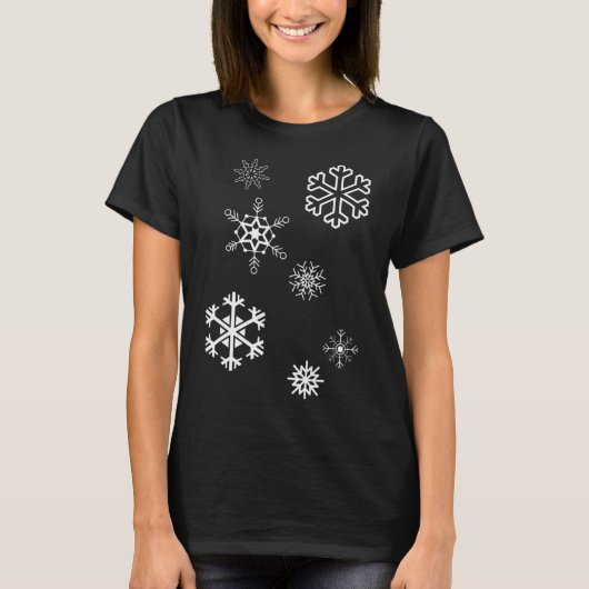 Sneeuwvlokken winter is hier en sneeuw t-shirt (Voorkant)