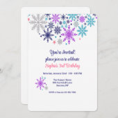 Sneeuwvlokken Winter Kaart (Voorkant / Achterkant)