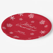 Sneeuwvlokken Winter Nederland Jongen Eerste Verja Papieren Bordje (Gekanteld)