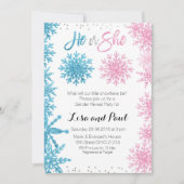 Sneeuwvlokken Winter onthullen uitnodiging (Voorkant)