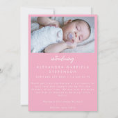 Sneeuwvlokken Winter Skies Lichtroze Kerstmis Gebo Aankondiging (Achterkant)