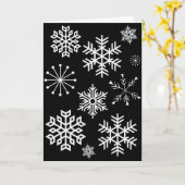 Sneeuwvlokken Winter Wishes Christmas Holiday Kaar Kaart (Gele Bloem)