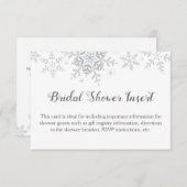Sneeuwvlokken Winter Wonderland Bruidsmeisjesfeest Informatiekaartje (Voorkant / Achterkant)