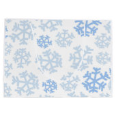 Sneeuwvlokken Winter Wonderland Gift Bag Groot Cadeauzakje (Achterkant)