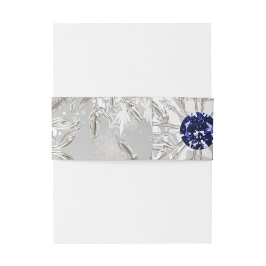 Sneeuwvlokken winterbruiloft uitnodigingen wikkel (Achterkant Voorbeeld)