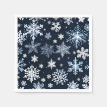 Sneeuwvlokken Winterontwerp Blauw Koud Schattige