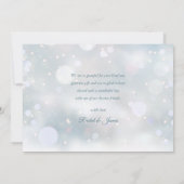 Sneeuwvlokken Wintertrouw Elegante Dank Je Bedankkaart (Achterkant)