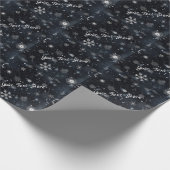 Sneeuwvlokken Winterzonnewende Aanpasbaar Cadeaupapier (Hoek)