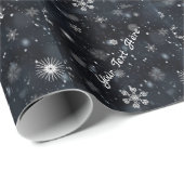 Sneeuwvlokken Winterzonnewende Aanpasbaar Cadeaupapier (Rol Hoek)